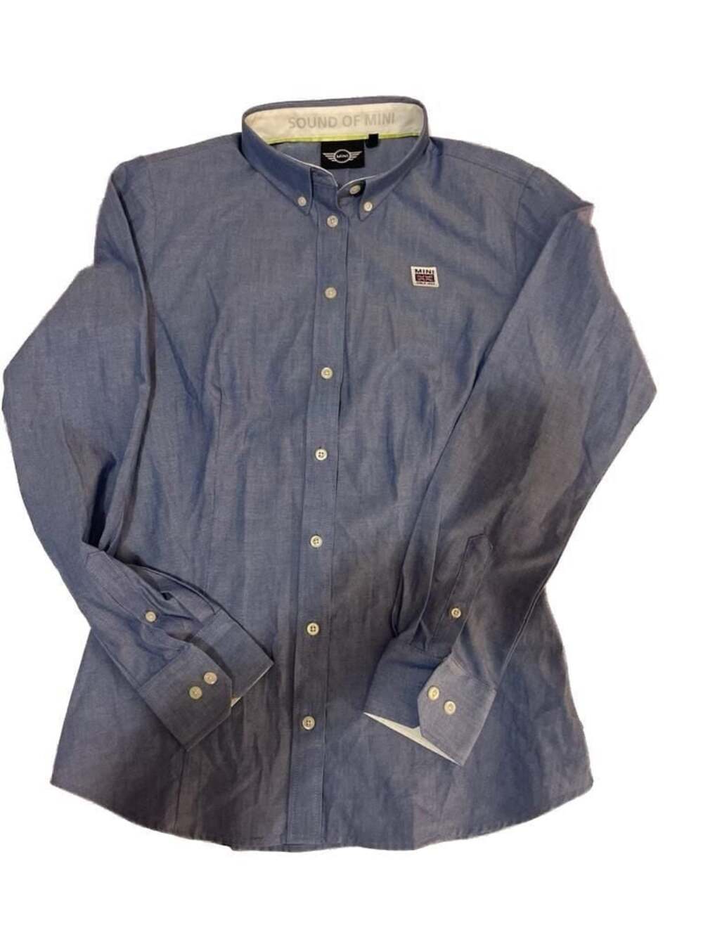 MINI Cooper Women's Blue Oxford Button Down Shirt Size M